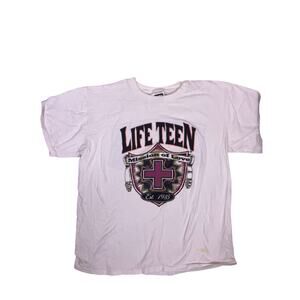 Vintage White Tultex T-Shirt Unisex XL Classic Streetwear Cotton Tee Made in USA